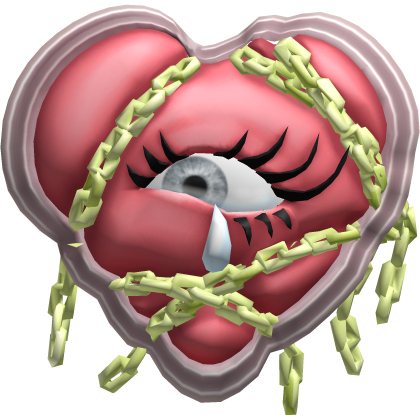 rococo teary eyes coquette chained heart face mask