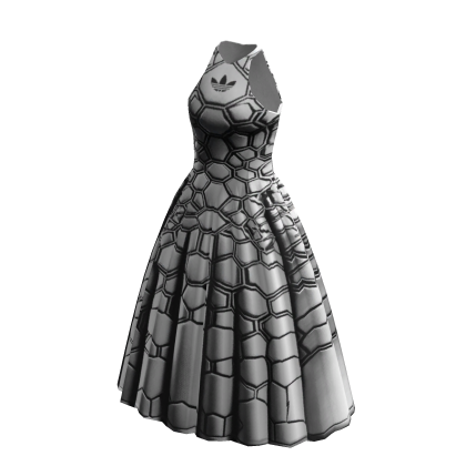 adidas Black and White Floor Length Dress thumbnail