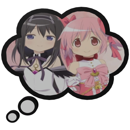 Homura and Madoka | Thinking Bubble 