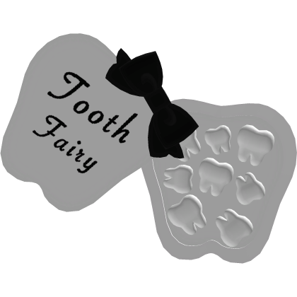 ♡ sweet tooth fairy box hair clip in black Roblox item