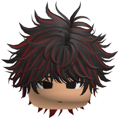 Moe Vkei Black & Red Long Messy Hair Combo