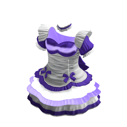 Maid Dress | White & Purple thumbnail