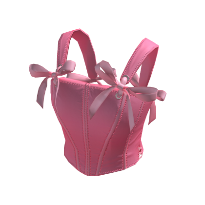 ✨ Coquette Pink Corset w Bows thumbnail