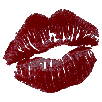 Big Red Kiss Lipstick Mark Face Cover