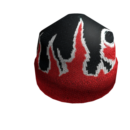 Red Flame Fire Beanie Hat Roblox item