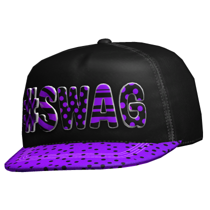 Purple Polkadot " Swag " Y2K Cap
