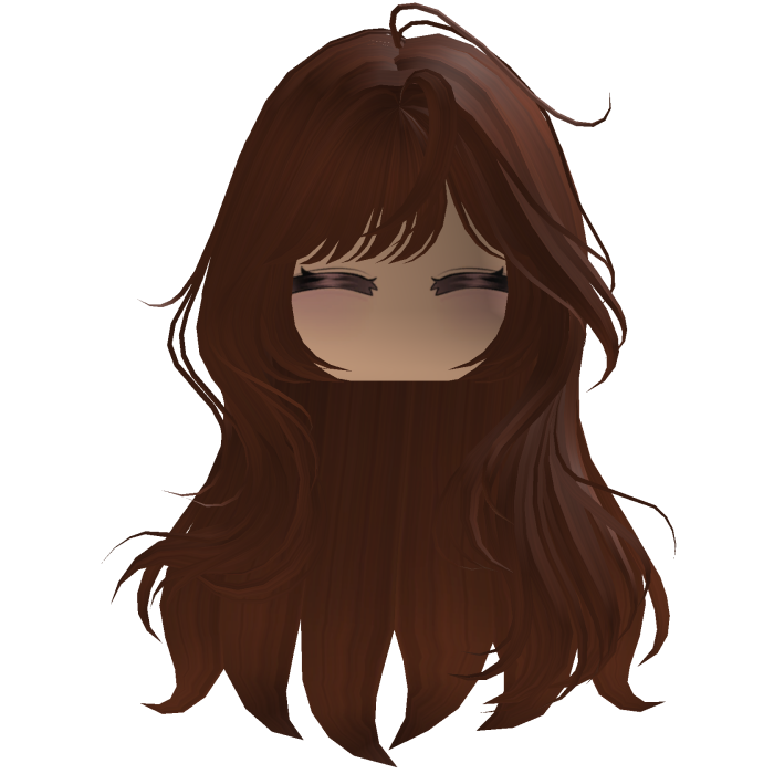 Cute emo y2k hair fluffy (brown)
