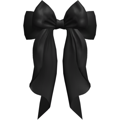 Big Black Hair Bow Ribbon Roblox item