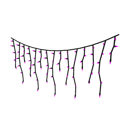 Purple Icicle Lights