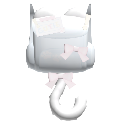 ♡ kawaii blue kitty backpack w white tail