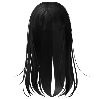 ♡ Wispy Anime Girl Hair Black Roblox item