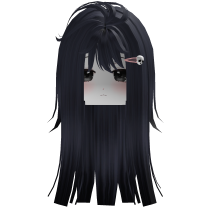 Dark Purple Cute Girl Hair With Face