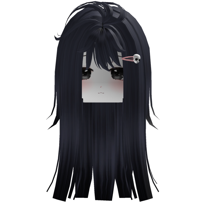 Dark Purple Cute Girl Hair With Face