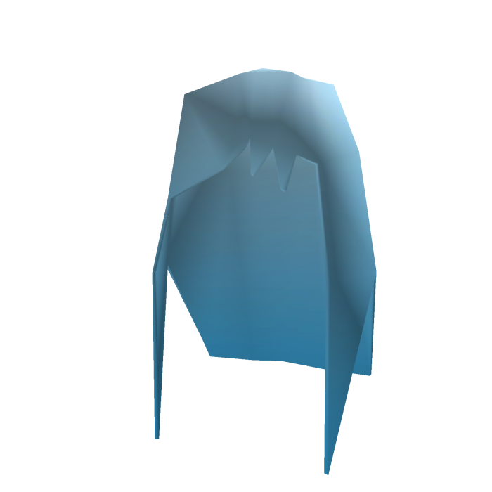 ♡ low poly ps1 long scene hair pastel blue