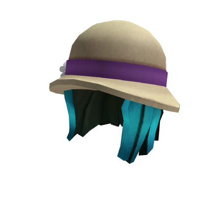 Flower Banded Cap with Teal Tresses Roblox item