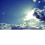 rain clouds and sun