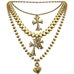  Cross Layered Gold Necklace