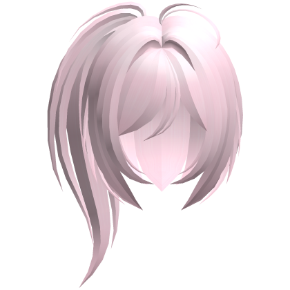 moe emo high messy side ponytail pink