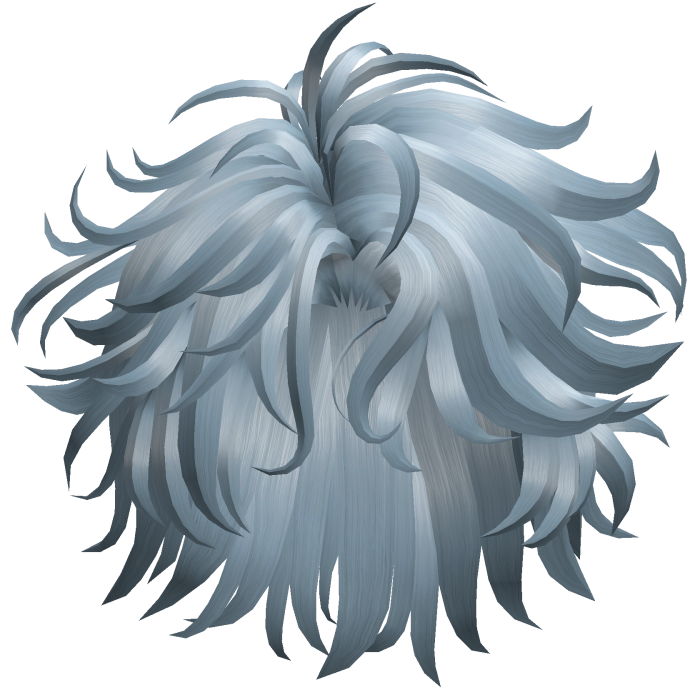 Messy Wavy Shag Hair - Ice Blue