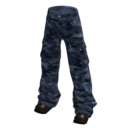 Camo Cargo Pants (Navy)