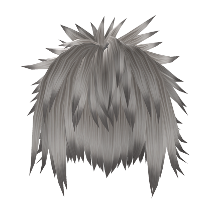 Shaggy Spiky Emo White Silver Hair Roblox item