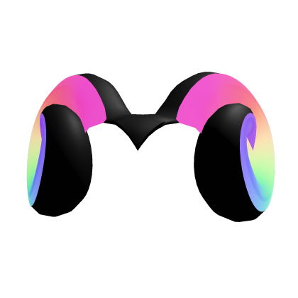Black rainbow line horns Roblox item