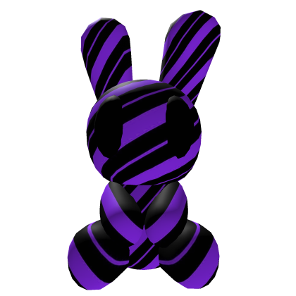 Inverted Candy Cane Bunny Plush - Back thumbnail