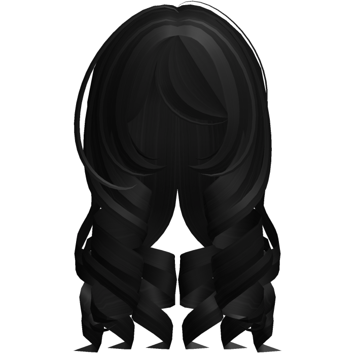 cute long curly princess doll hair in black