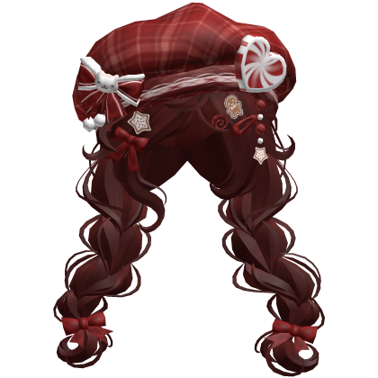♡ Christmas Preppy Holiday Braids (Red)