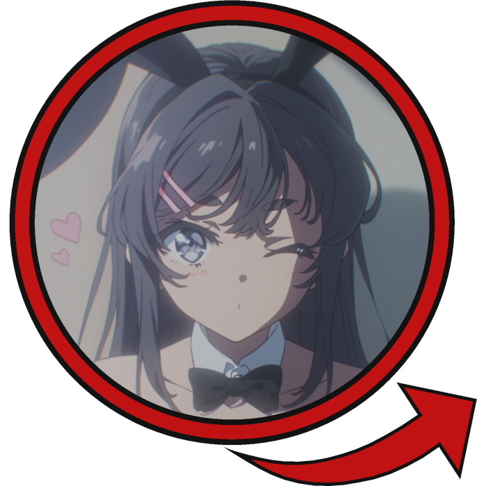 Mai Sakurajima Red Circle