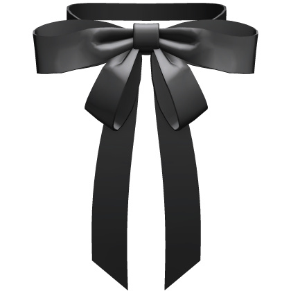 Neck Double Loop Satin Bow Lace Black Roblox item