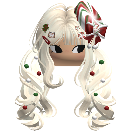 ♡ Christmas Peppermint Pigtails (Beige)