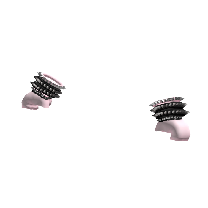 Pink Emo Spiked Bracelets w Gloves