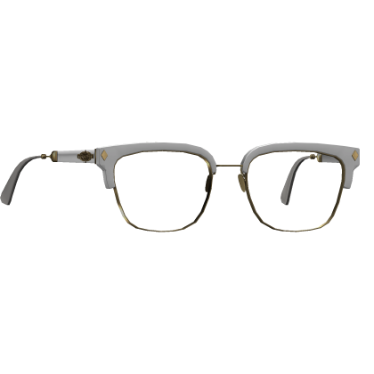 Golden White Chrome Glasses