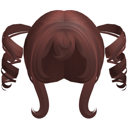 red kawaii anime swirly bouncy pigtails