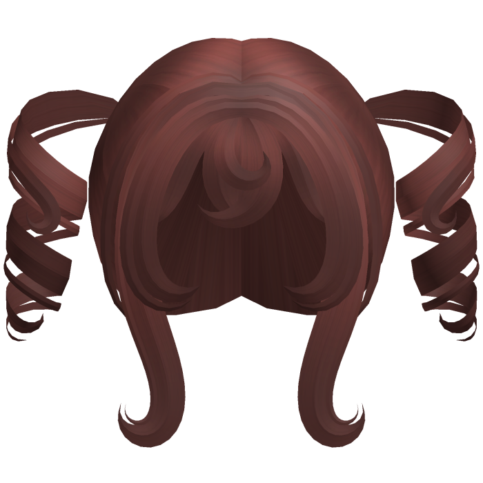 red kawaii anime swirly bouncy pigtails