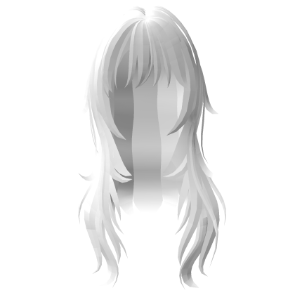 ♡ : Pretty White Layered Fluffy Hair