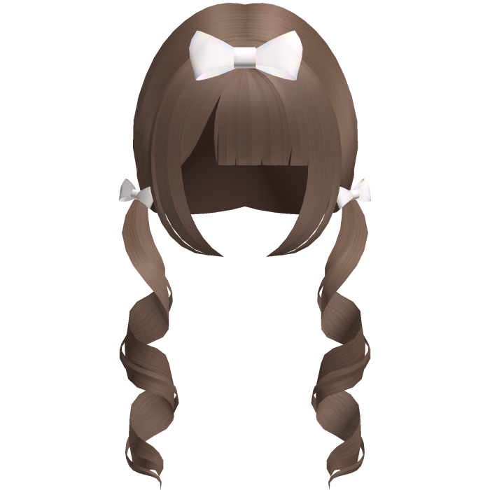 milktea long swirly doll pigtails w bows
