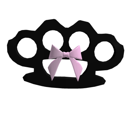 Black & Pink Bow Knuckle Hair Clip Roblox item