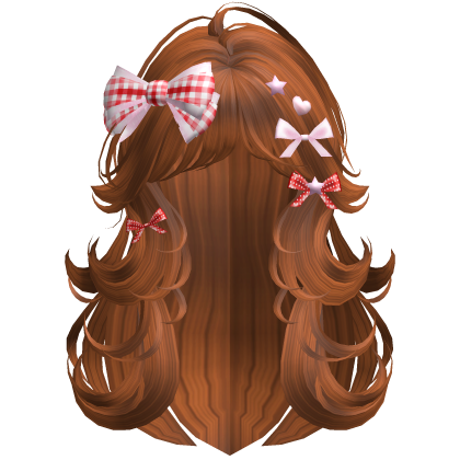 Fluffy Orange Sweetheart Swirly Valentine Hair