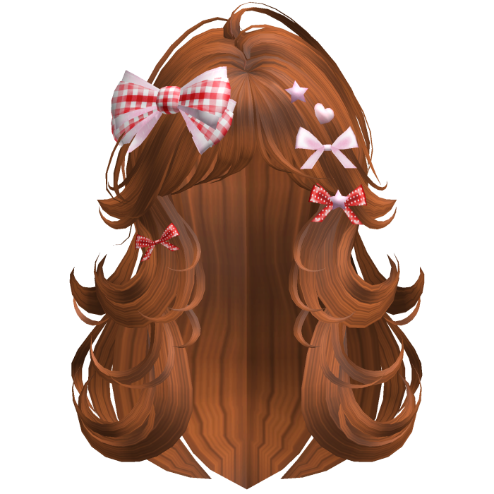 Fluffy Orange Sweetheart Swirly Valentine Hair