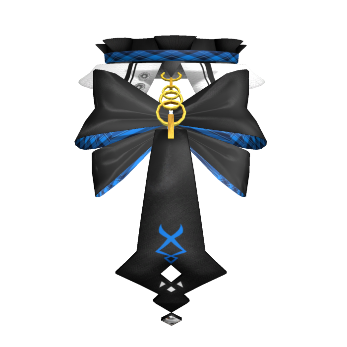 Elegant White Collar & Black Blue Tie 3.0