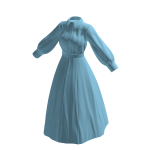 ♾️ Baby blue elegant midi shirt dress