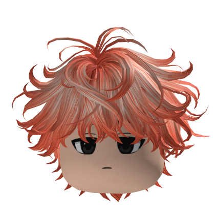 Y2K Peach Messy Hair Emo Roblox item