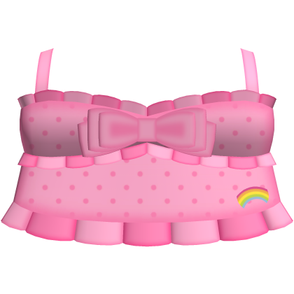 ♡ : cheer bear polka dot top Roblox item