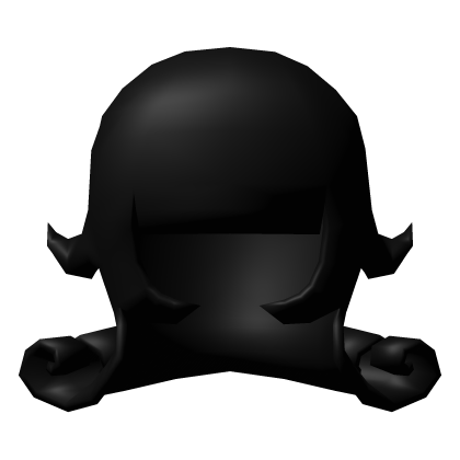 Low Poly Curled Hair Black Roblox item
