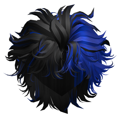 Stylish Slicked Back Mullet (Black&Blue) Roblox item