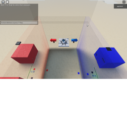 red vs blue gun fight