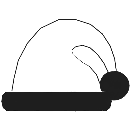 Glowing Santa Hat White Black Roblox item