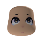 ꒰♡︎꒱ Cute crying chibi face with blue eyes